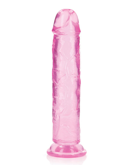 Shots RealRock Realistic Crystal Clear 10" Straight Dildo - Pink - Empower Pleasure