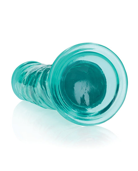 Shots RealRock Realistic Crystal Clear 10" Straight Dildo - Turquoise - Empower Pleasure