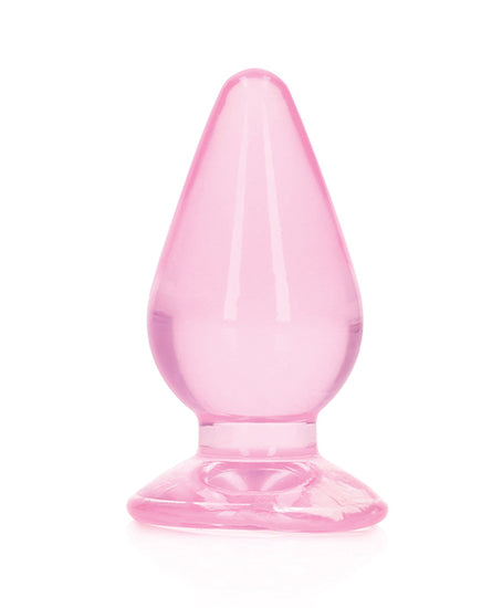 Shots RealRock Crystal Clear 4.5" Anal Plug - Pink - Empower Pleasure