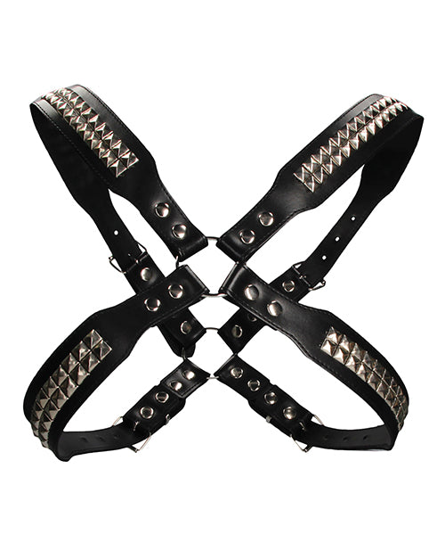 Shots Uomo Men's Pyramid Stud Body Harness - Black - Empower Pleasure