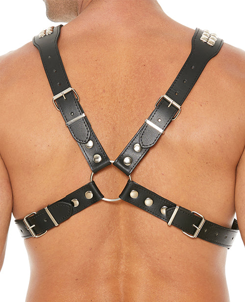 Shots Uomo Men's Pyramid Stud Body Harness - Black - Empower Pleasure