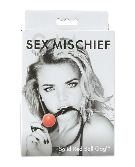 Sex & Mischief Solid Red Ball Gag - Empower Pleasure