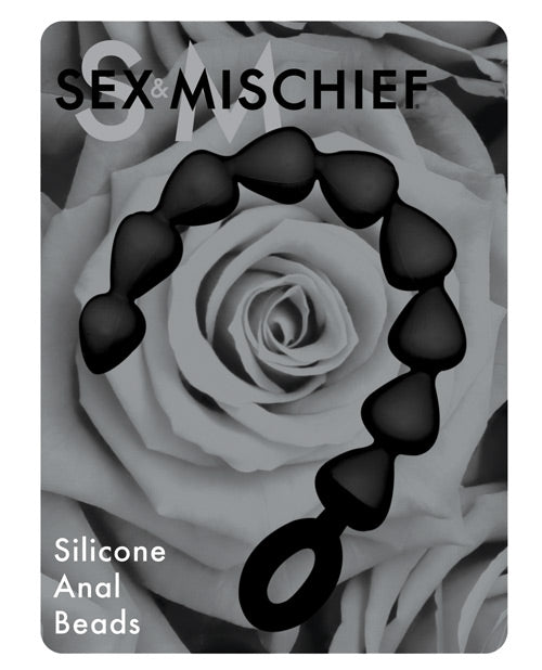 Sex & Mischief Silicone Anal Beads - Black - Empower Pleasure
