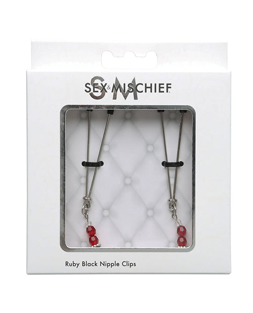 Sexperiments Ruby Black Nipple Clamps - Empower Pleasure