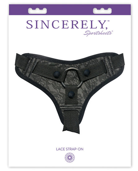 Sincerely Lace Strap-On - Black - Empower Pleasure