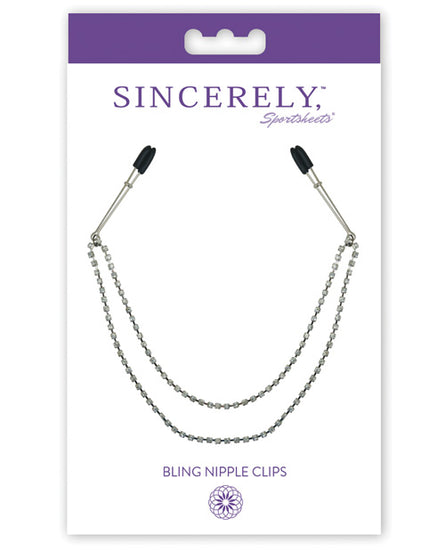 Sincerely Bling Nipple Clips - Empower Pleasure