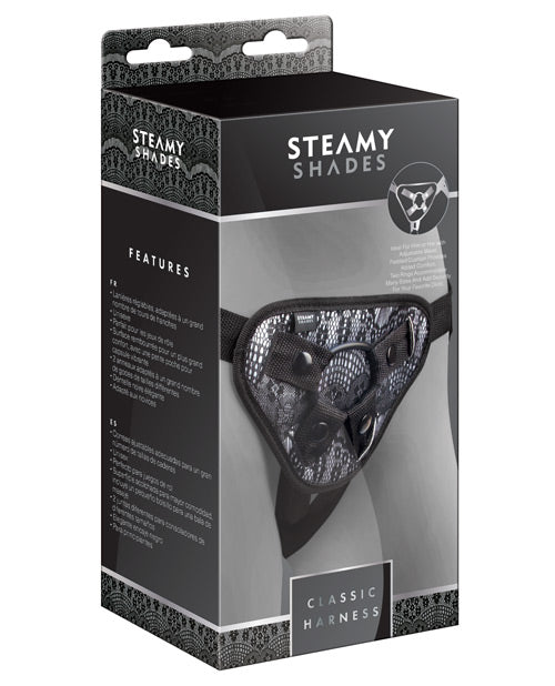 Steamy Shades Classic Harness - Black/White - Empower Pleasure