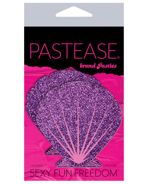 Pastease Mermaid Glitter Seashell - Purple/Pink O/S - Empower Pleasure