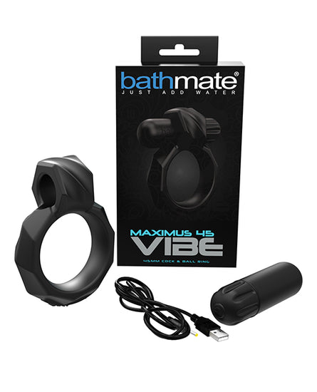 Bathmate Maximus Vibe 45 Cock Ring - Black - Empower Pleasure