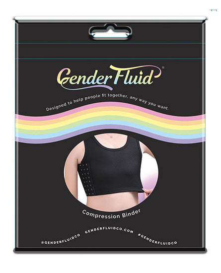 Gender Fluid Chest Compression Binder  - XL Black - Empower Pleasure