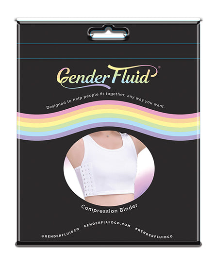 Gender Fluid Chest Compression Binder  - M White - Empower Pleasure