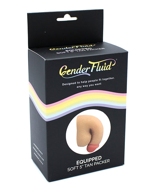 Gender Fluid 5" Equipped Soft Packer - Tan - Empower Pleasure