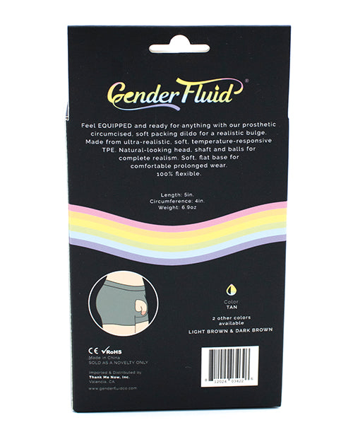 Gender Fluid 5" Equipped Soft Packer - Tan - Empower Pleasure