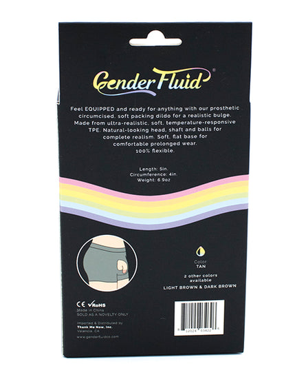 Gender Fluid 5" Equipped Soft Packer - Tan - Empower Pleasure