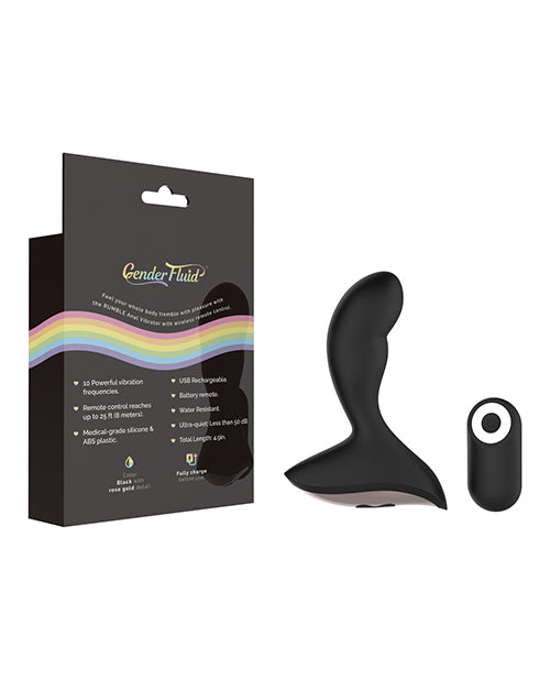 Gender Fluid Rumble Anal Vibe with Remote - Black - Empower Pleasure