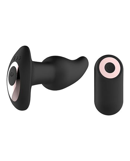 Gender Fluid Twirler Anal Vibe w/Remote - Black - Empower Pleasure