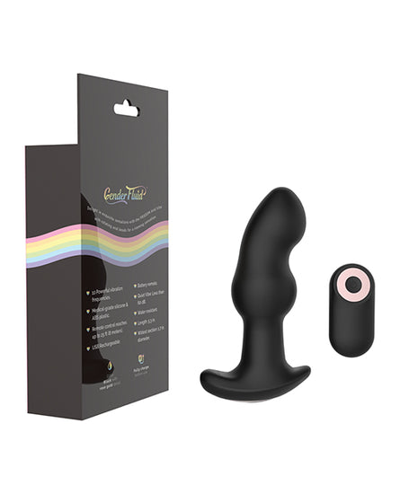 Gender Fluid Frission Anal Vibe with Remote - Black - Empower Pleasure