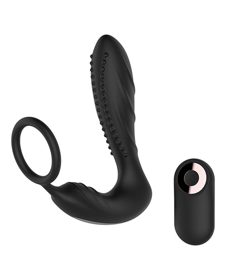Gender Fluid Enrapt Prostate Vibe with Remote - Black - Empower Pleasure