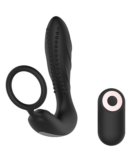 Gender Fluid Enrapt Prostate Vibe with Remote - Black - Empower Pleasure
