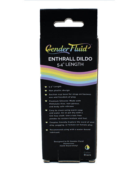 Gender Fluid 5.5" Enthrall Strap On Dildo - Black - Empower Pleasure