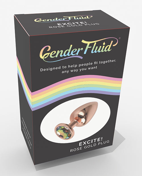 Gender Fluid Excite! Plug - Rose Gold - Empower Pleasure
