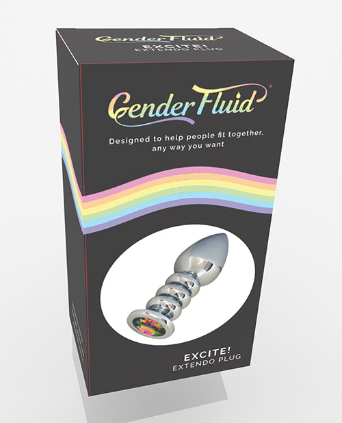 Gender Fluid Excite! Extendo Plug - Silver - Empower Pleasure