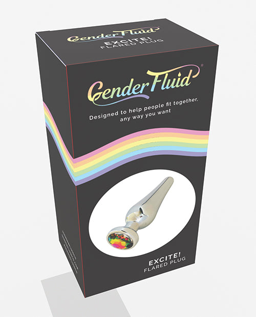Gender Fluid Excite! Flared Plug - Silver - Empower Pleasure