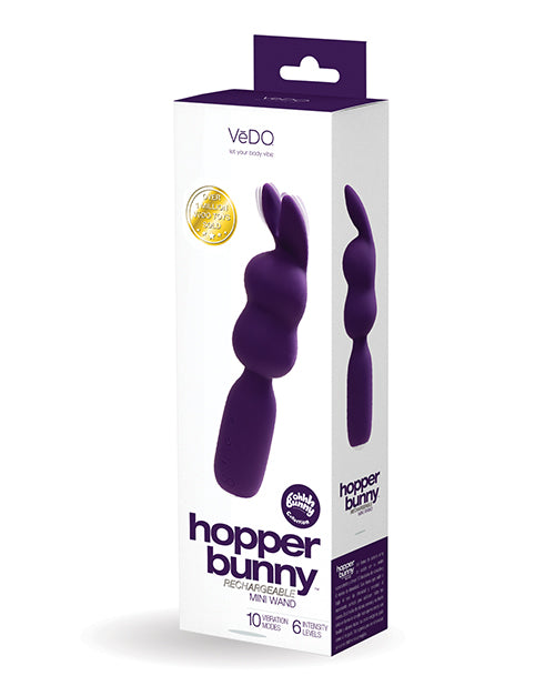 VeDO Hopper Bunny Rechargeable Mini Wand - Purple - Empower Pleasure