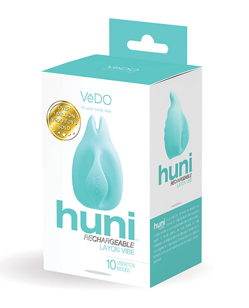 VeDO Huni Rechargeable Finger Vibe - Tease Me Turquoise - Empower Pleasure
