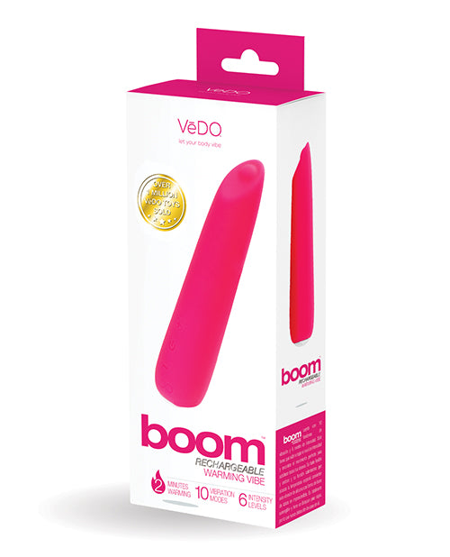 VeDO Boom Rechargeable Ultra Powerful Vibe - Pink - Empower Pleasure