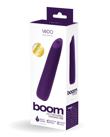 VeDO Boom Rechargeable Ultra Powerful Vibe - Purple - Empower Pleasure