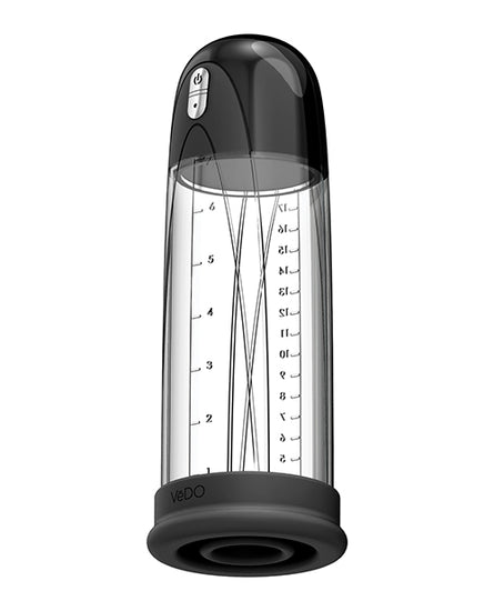 VeDO Pump Rechargeable Vacuum Penis Pump - Just Black - Empower Pleasure
