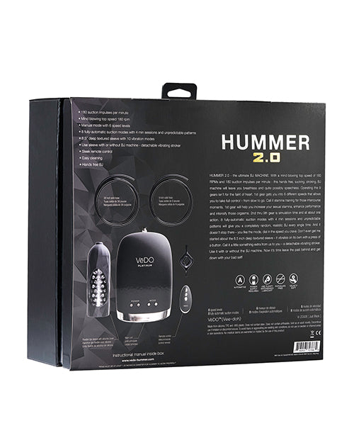 VeDO Hummer 2.0 Masturbator - Black - Empower Pleasure