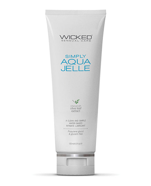 Wicked Sensual Care Simply Aqua Jelle Water Based Lubricant - 4 oz - Empower Pleasure