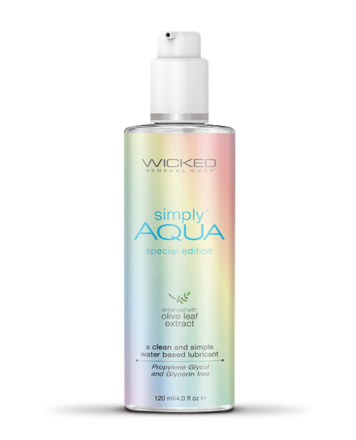 Wicked Sensual Care Aqua Special Edition Water Based Lubricant - 4 oz - Empower Pleasure