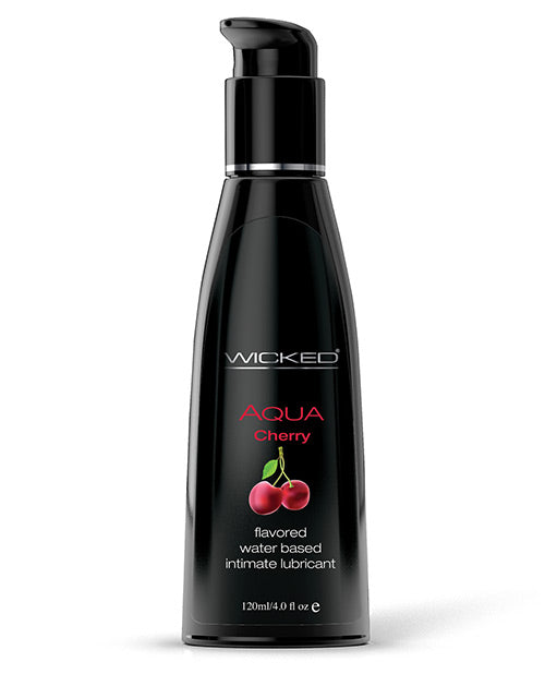 Wicked Sensual Care Aqua Water Based Lubricant - 4 oz Cherry - Empower Pleasure