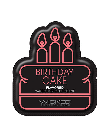 Wicked Sensual Care Water Based Lubricant - .1 oz Birthday Cake - Empower Pleasure