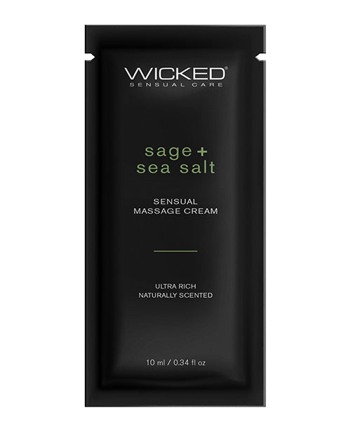 Wicked Sensual Care Sage & Sea Salt Massage Cream  - .34 oz - Empower Pleasure