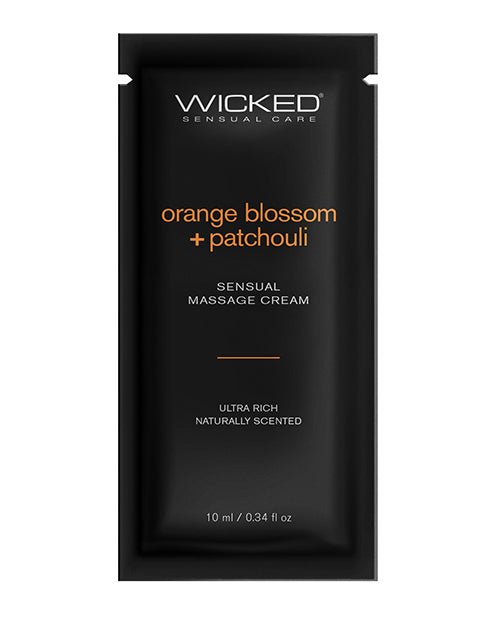 Wicked Sensual Care Orange Blossom & Patchouli Massage Cream  - .34 oz - Empower Pleasure