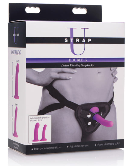 Strap U Double G Deluxe Vibrating Strap-On Kit - Empower Pleasure
