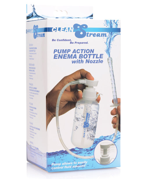 Cleanstream Pump Action Enema Bottle with Nozzle - Empower Pleasure