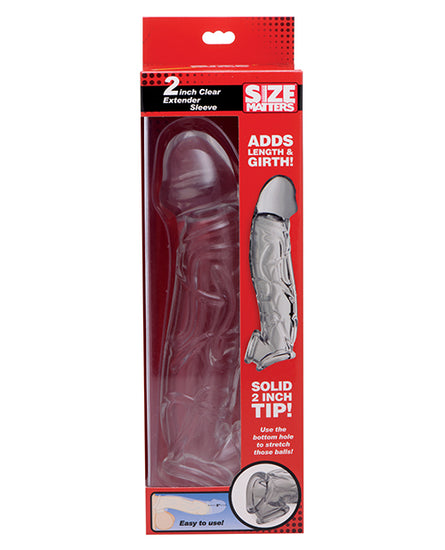 Size Matters 2" Extender Sleeve - Clear - Empower Pleasure
