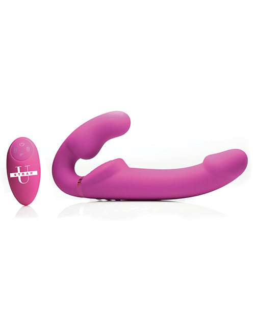 Strap U Evoke Ergo Fit Strapless Strap On Dildo w/Remote - Pink - Empower Pleasure
