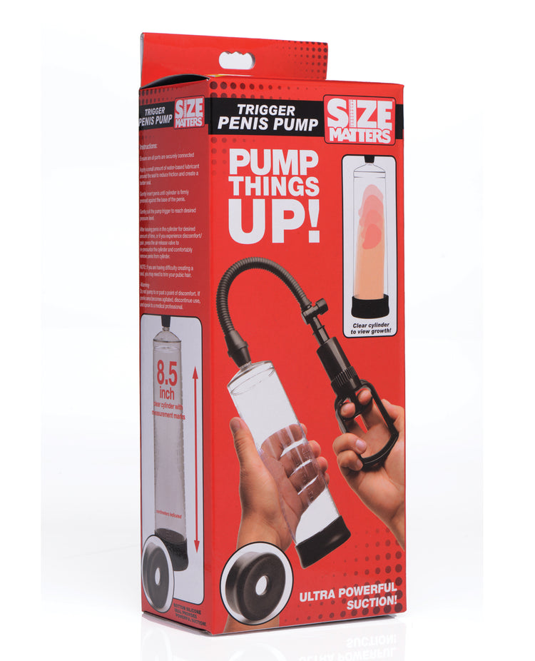 Size Matters Trigger Penis Pump - Clear