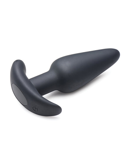 Bang! 21X Vibrating Silicone Butt Plug w/ Remote - Black - Empower Pleasure