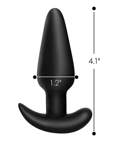 Bang! 21X Vibrating Silicone Butt Plug w/ Remote - Black - Empower Pleasure