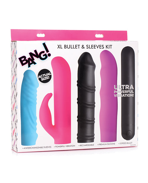 Bang! 4-in-1 XL Bullet & Sleeve Kit - Assorted Colors