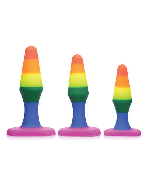 Frisky Rainbow Silicone Anal Trainer Set - Empower Pleasure