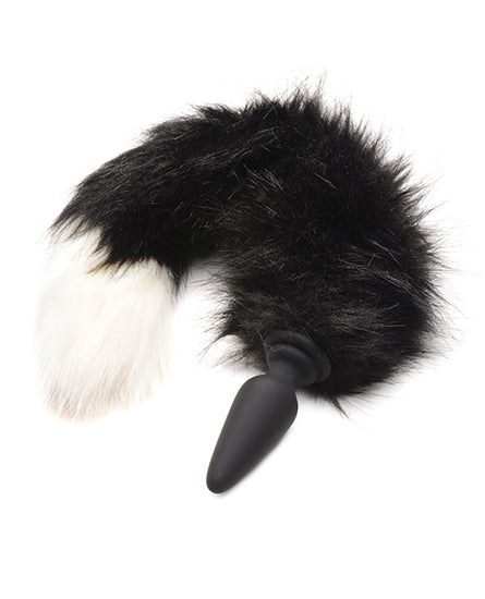 Tailz Snap On Interchangeable Black & White Fox Tail - Empower Pleasure