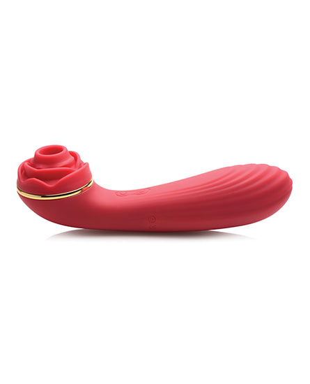 Inmi Bloomgasm Passion Petals 10X Silicone Suction Rose Vibrator - Red - Empower Pleasure